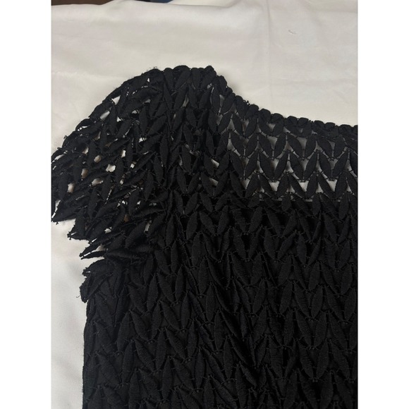 NWT Kay Unget Black Lace Sheath Dress Short Sleeve Midi Cocktail Party Formal M - Picture 10 of 16